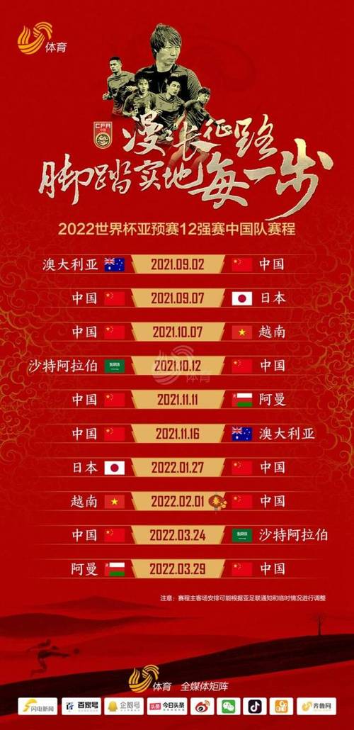 中国世界杯预选赛12强赛程表